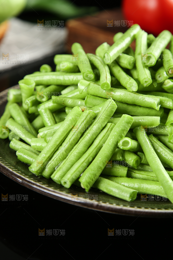 一盘长豆角