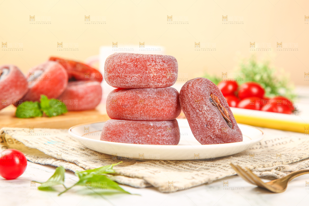 一盘霜降柿饼
