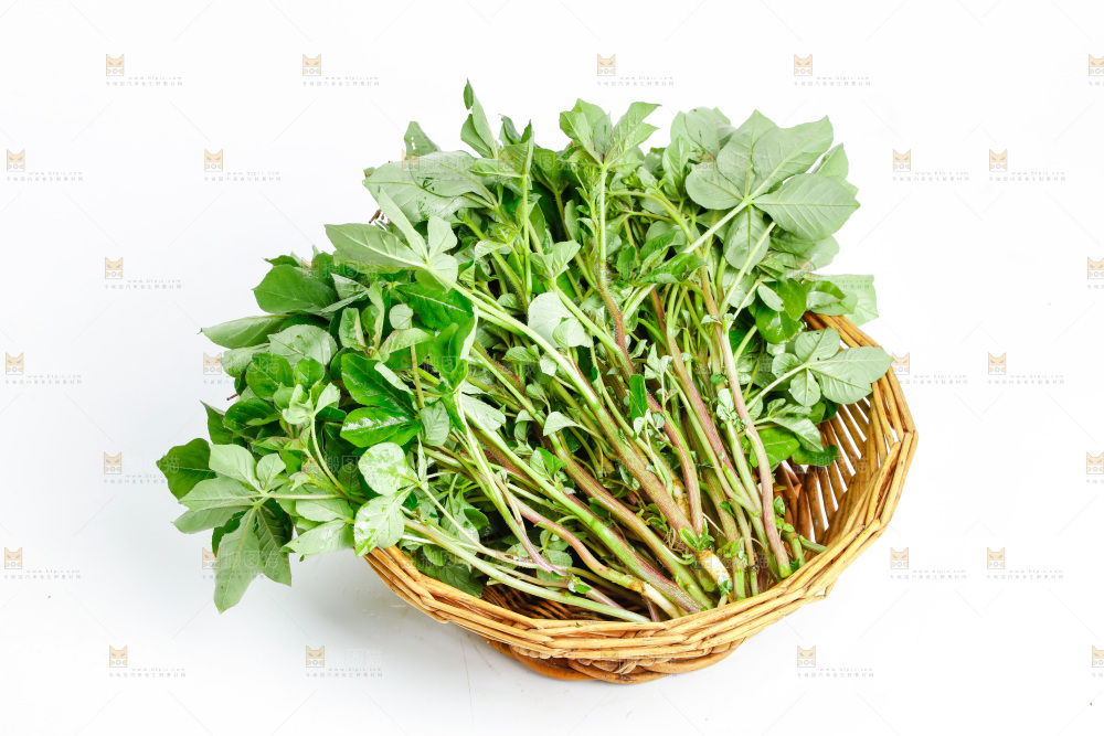 篮子里装着羊角菜