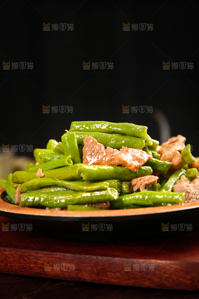 一盘豇豆烧瘦肉