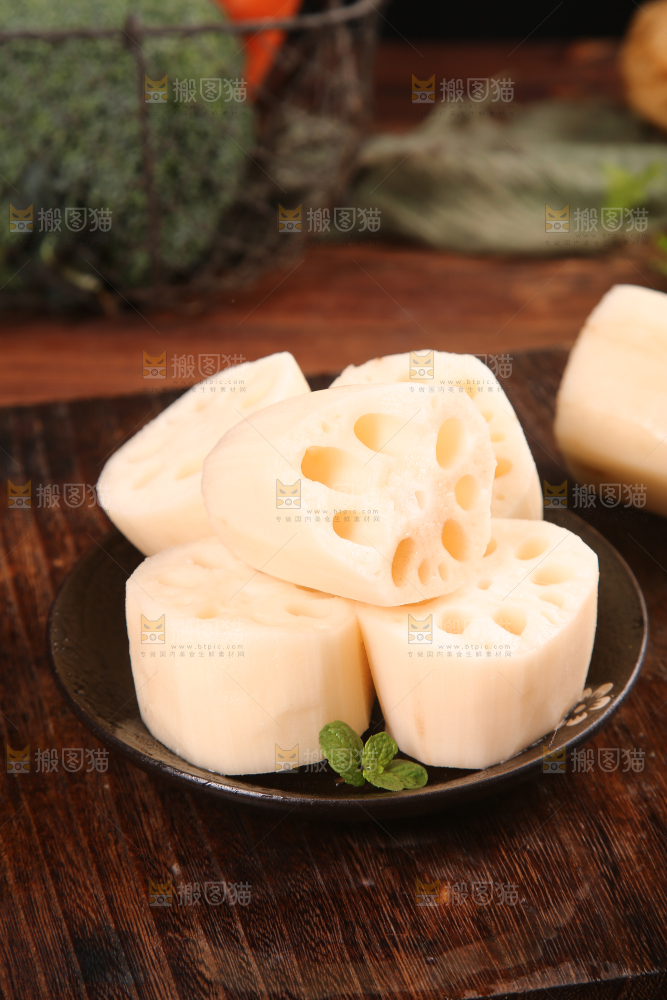 一盘九孔莲藕