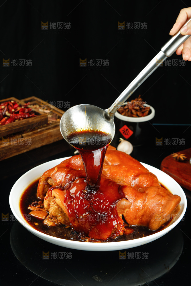 一盘卤味猪头肉