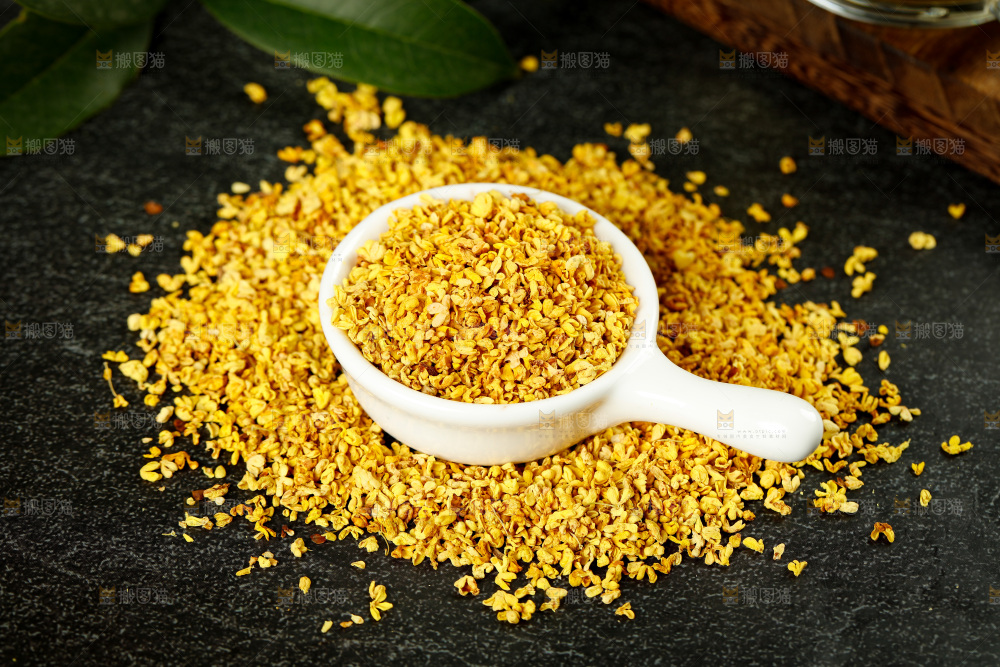 黑底上的广西桂花茶