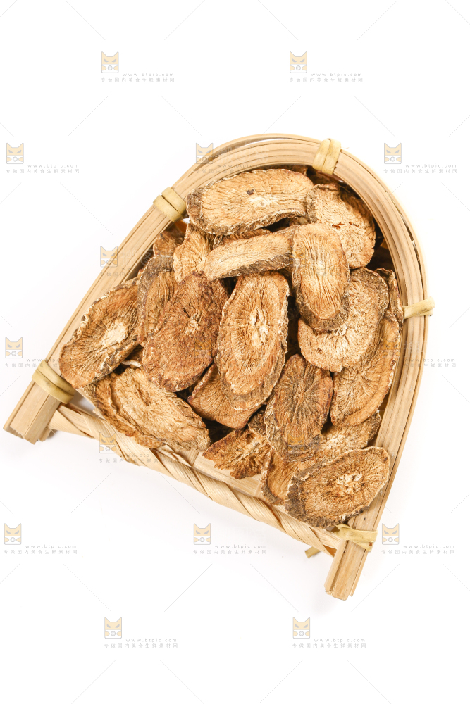 白底上篮子里的牛蒡