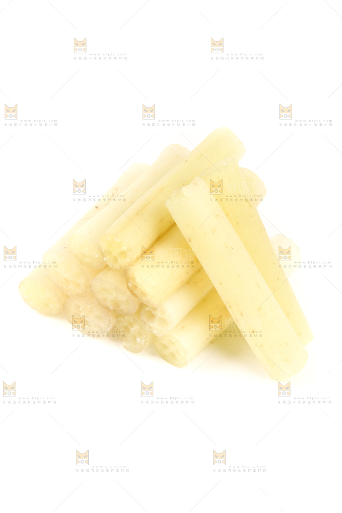 白底上摆放着新鲜藕带