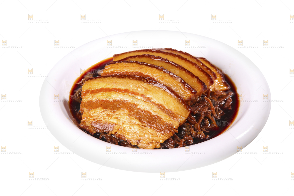 白底上的梅干菜扣肉