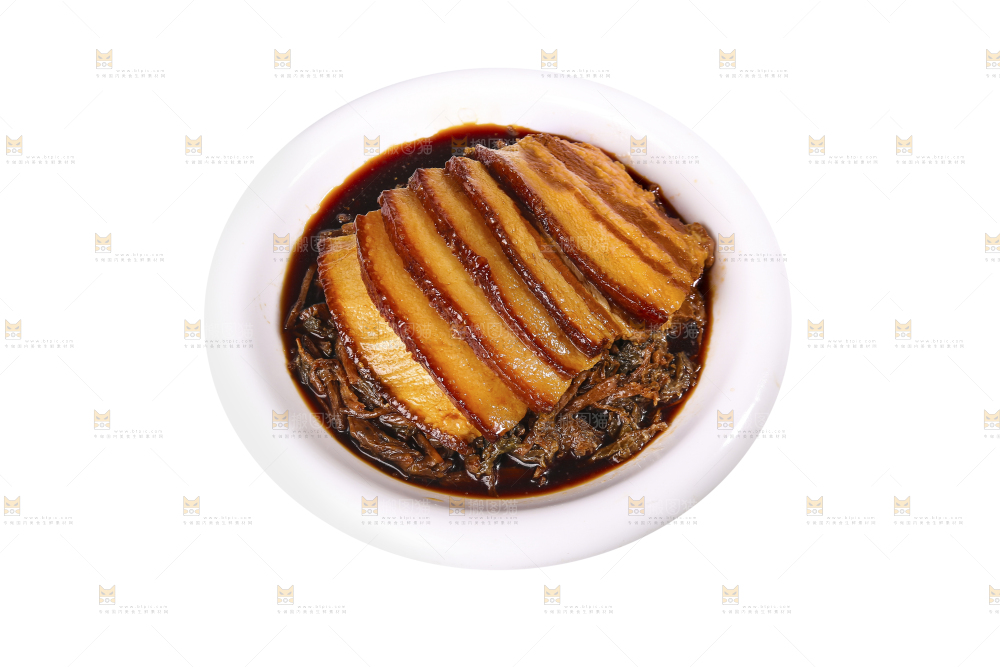 白底上的梅干菜扣肉