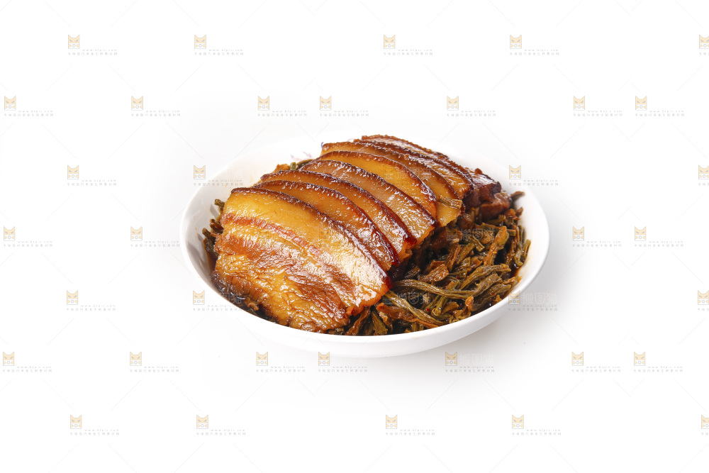 白底上的干豆角扣肉