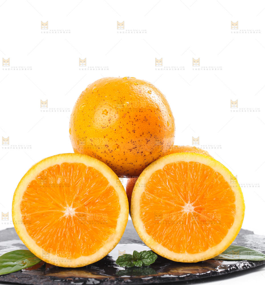 白底上的麻阳冰糖橙