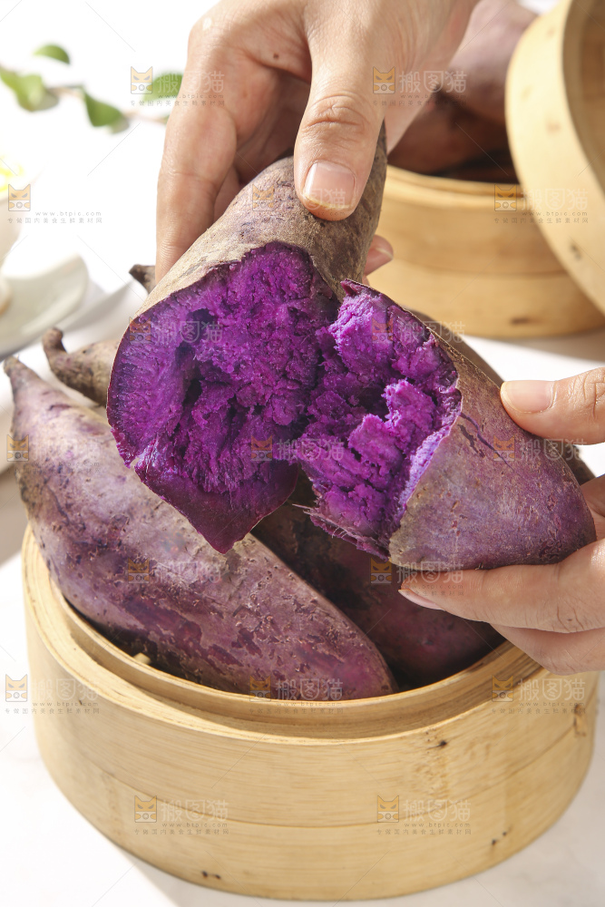 浅底上的板栗紫薯