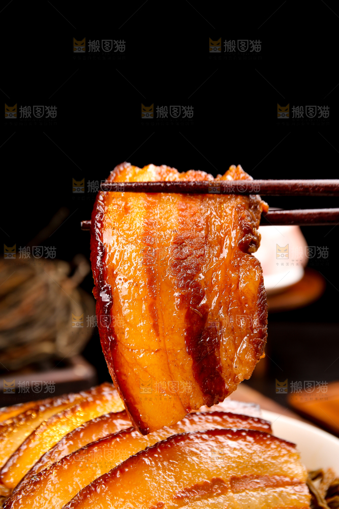 深底上的干豆角扣肉