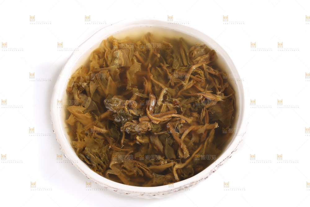 白底上的梅干菜