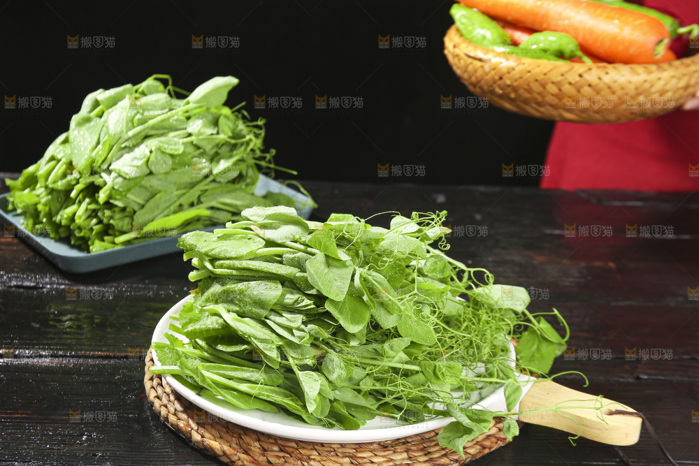 深底上的豌豆苗