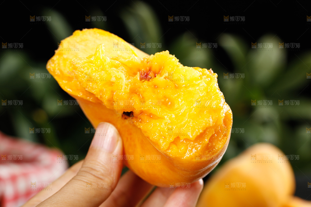 深底上的黄毛蟠桃