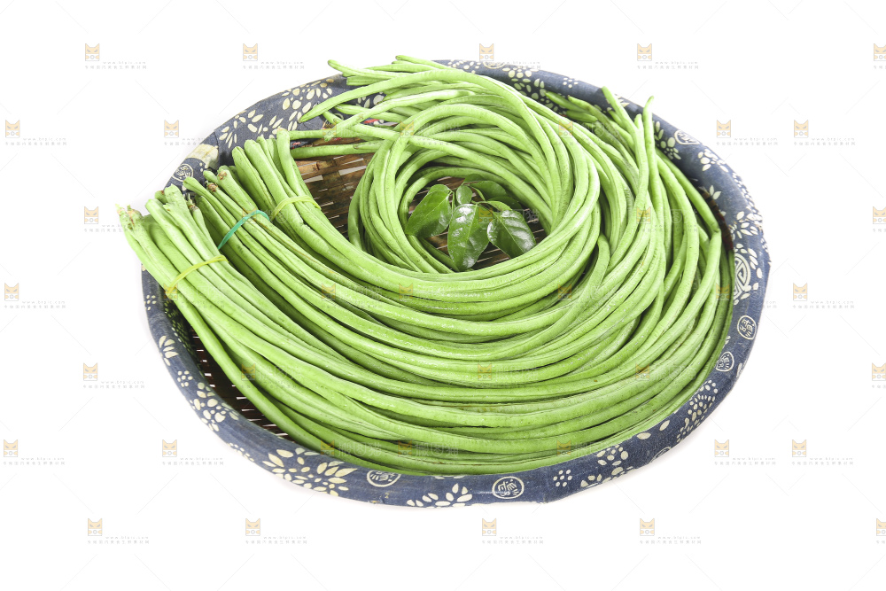 白底上的长豇豆