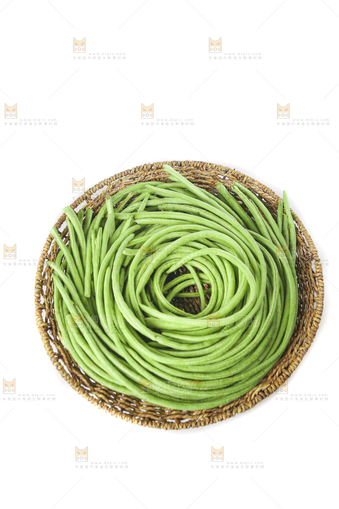 白底上的长豇豆