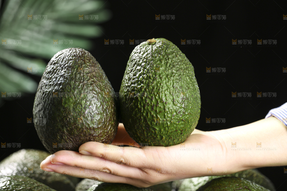 木底上的墨西哥牛油果