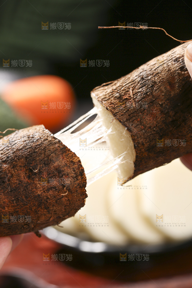 深底上放着灵芝山药