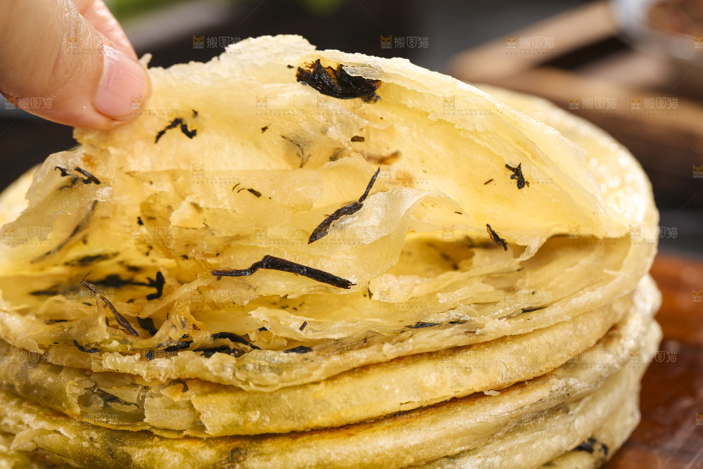 深底上的梅干菜饼