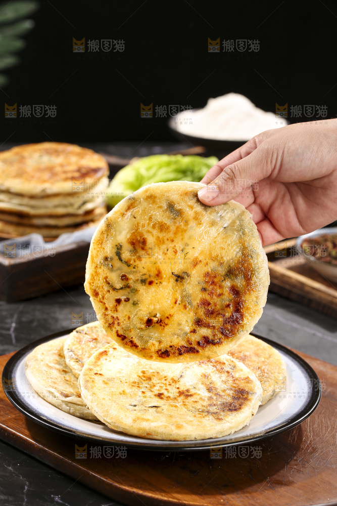 深底上的梅干菜饼