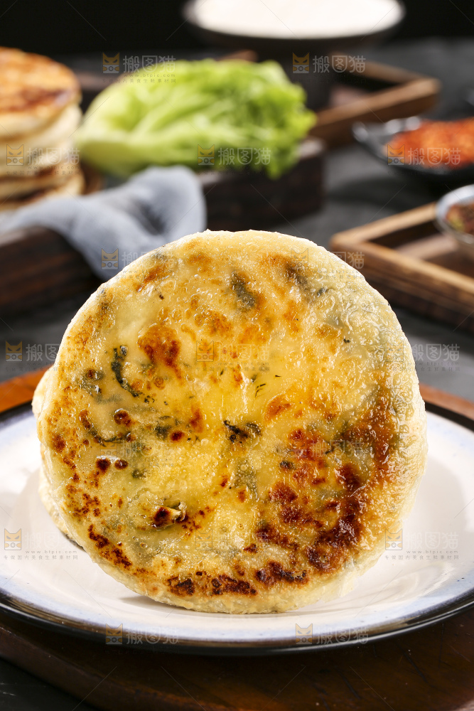 深底上的梅干菜饼