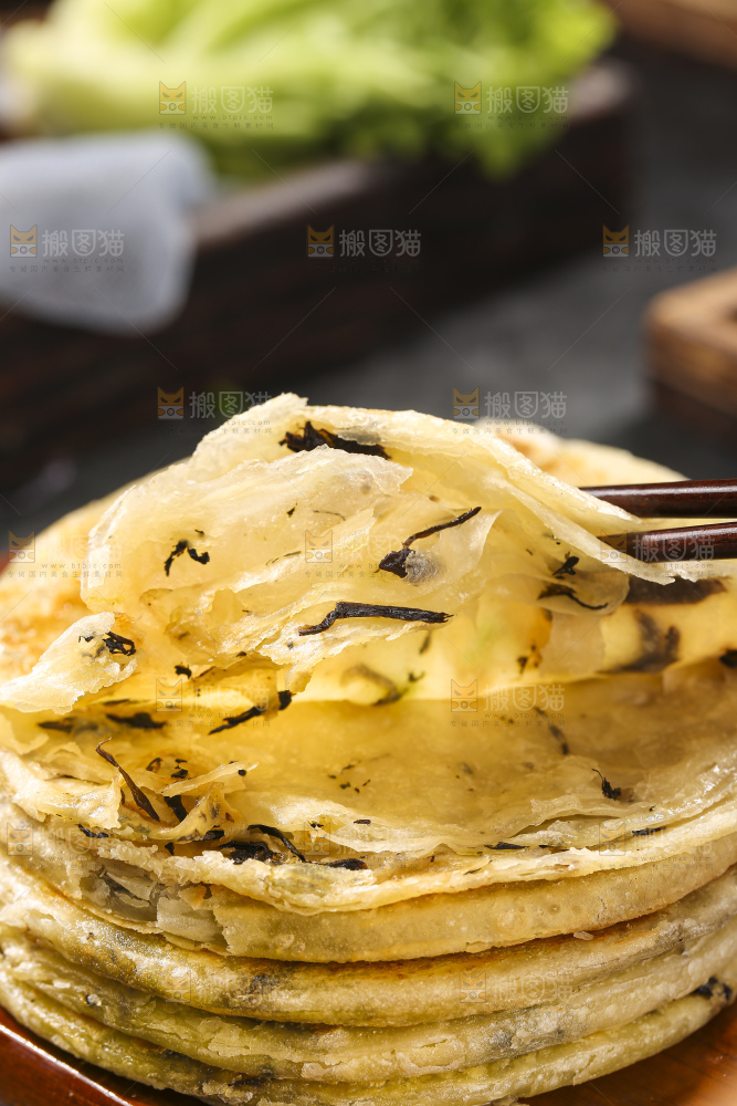 深底上的梅干菜饼