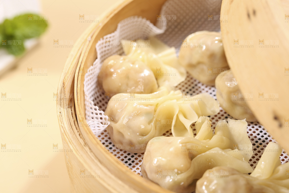 浅底上的小金鱼馄饨