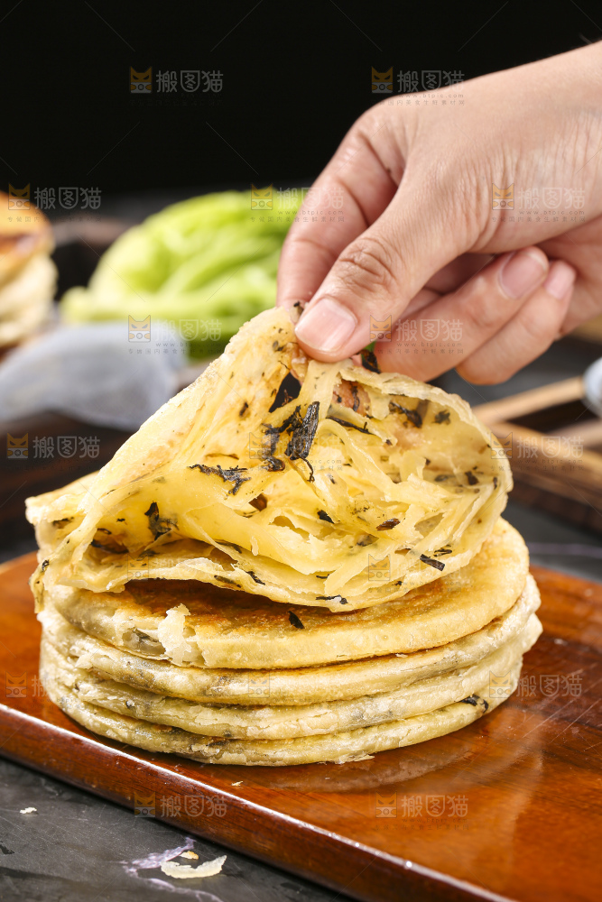 深底上的梅干菜饼