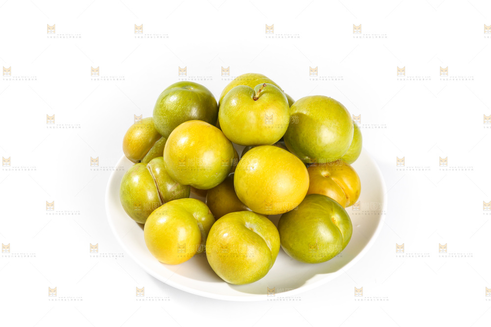 白底上的蜂糖李