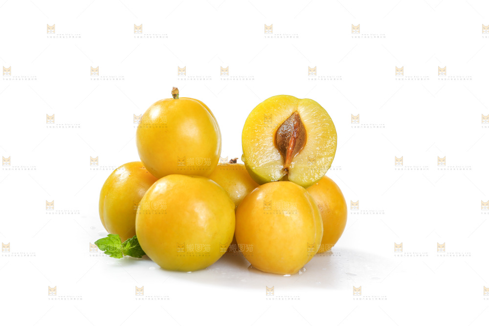 白底上的蜂糖李