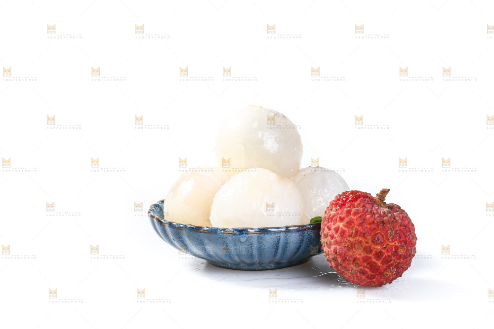 白底上的无核荔枝