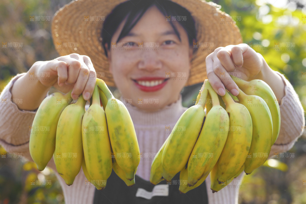手里拿着广西芭蕉