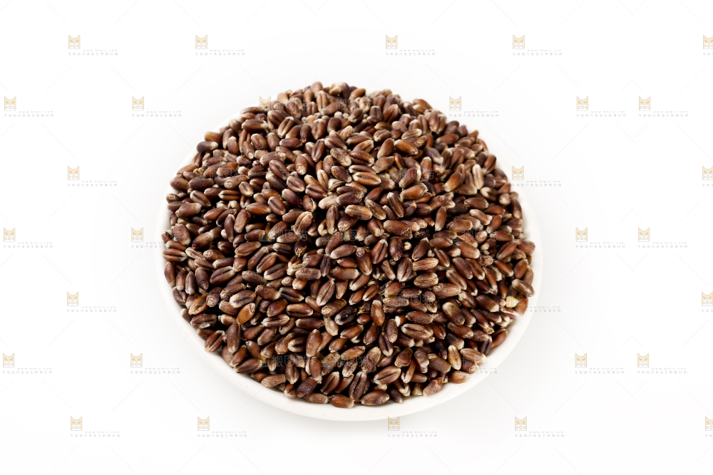 白底上的黑小麦