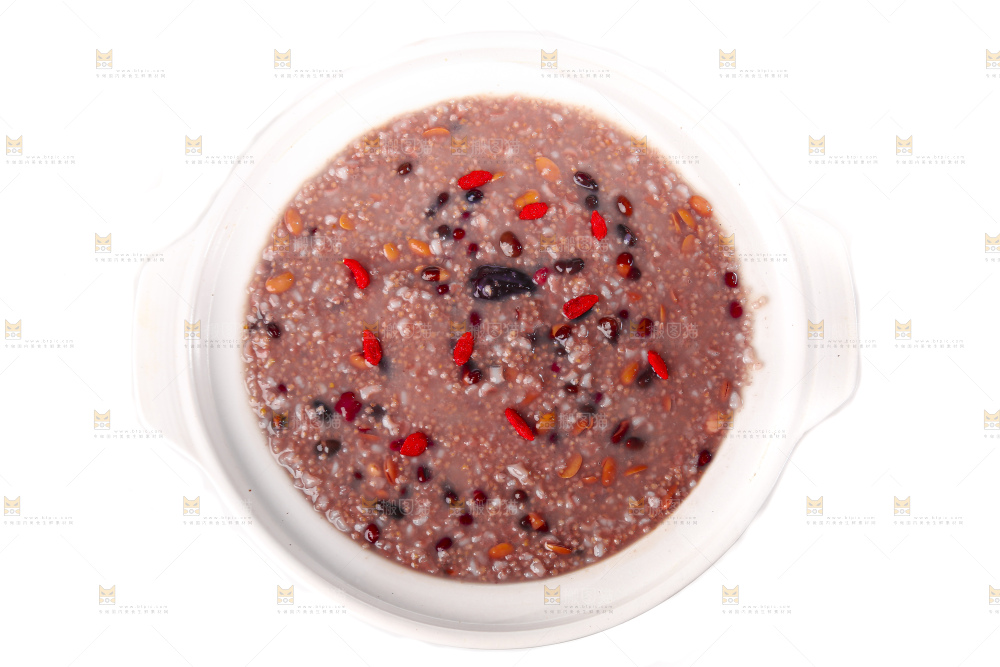 白底上的腊八粥