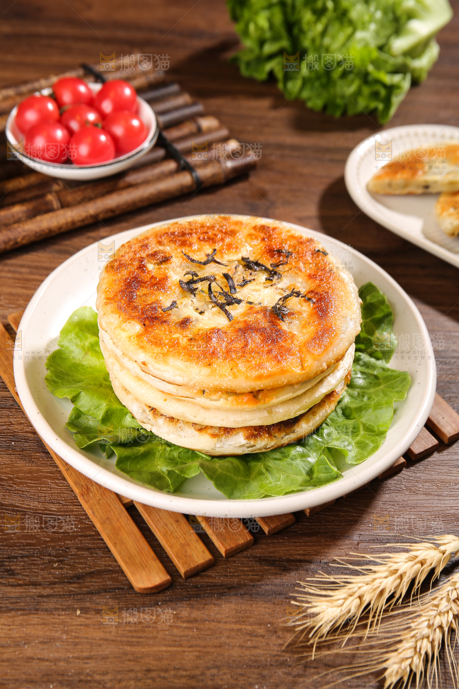 深底上的梅干菜饼