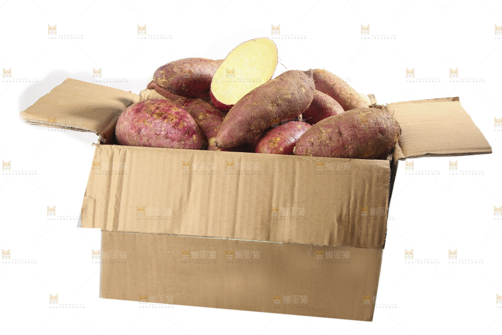 白底上的板栗红薯