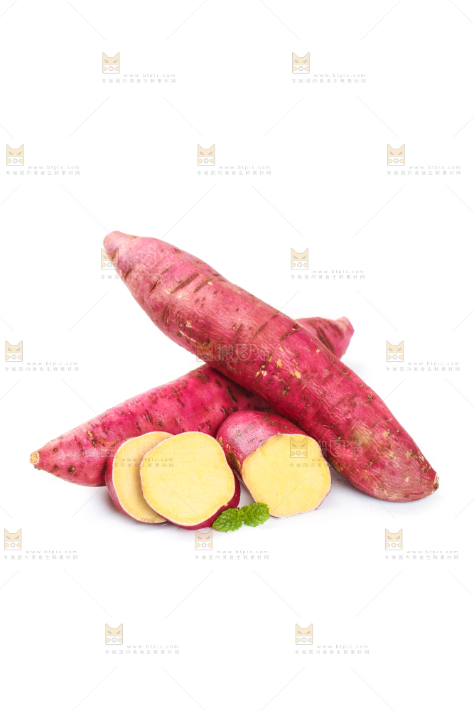 白底上的板栗红薯