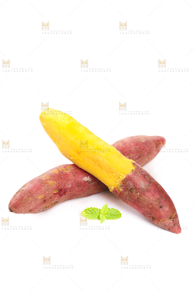 白底上的板栗红薯