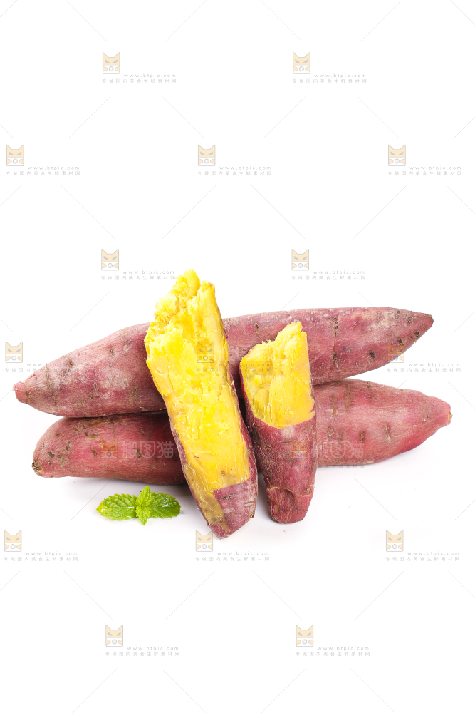 白底上的板栗红薯