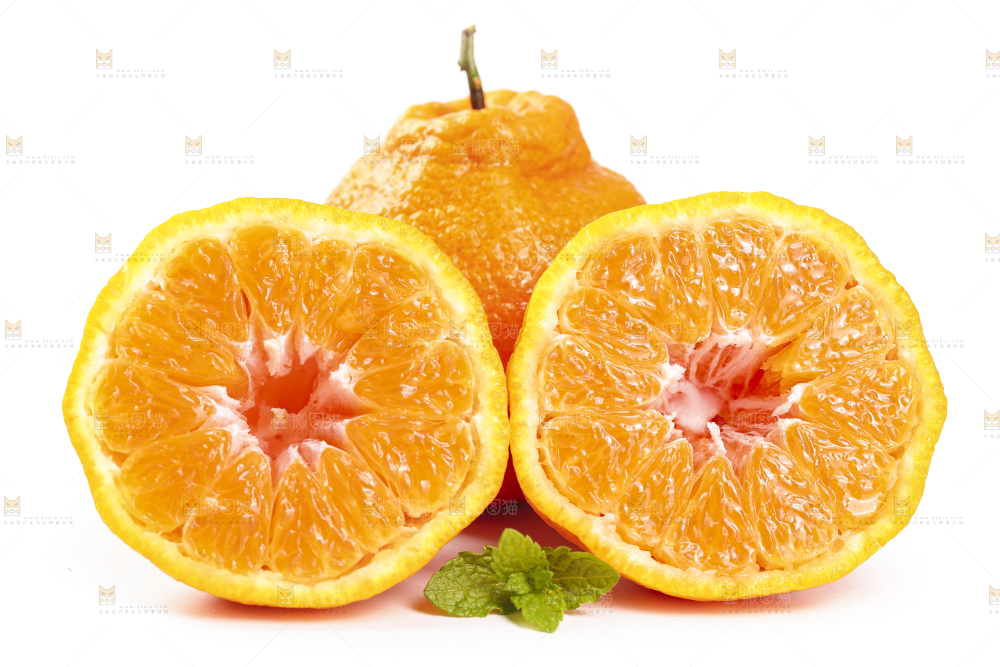 白底上的丑橘