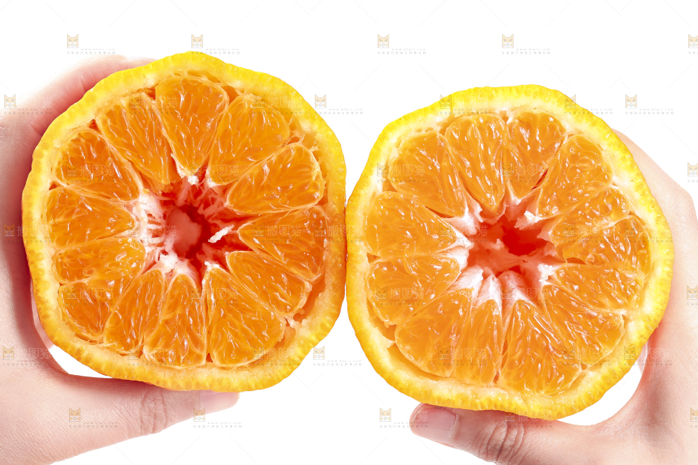 白底上的丑橘