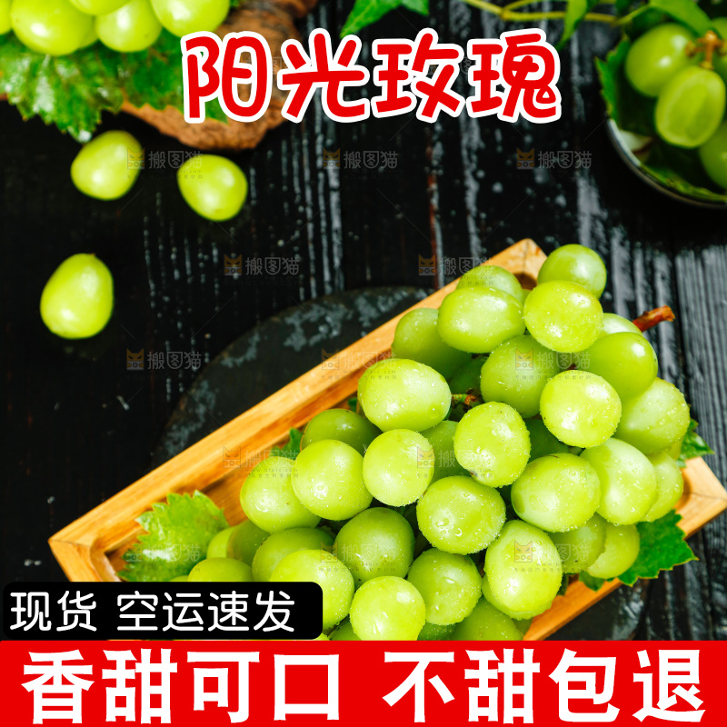 黑底上放着一盘晴王香印青提