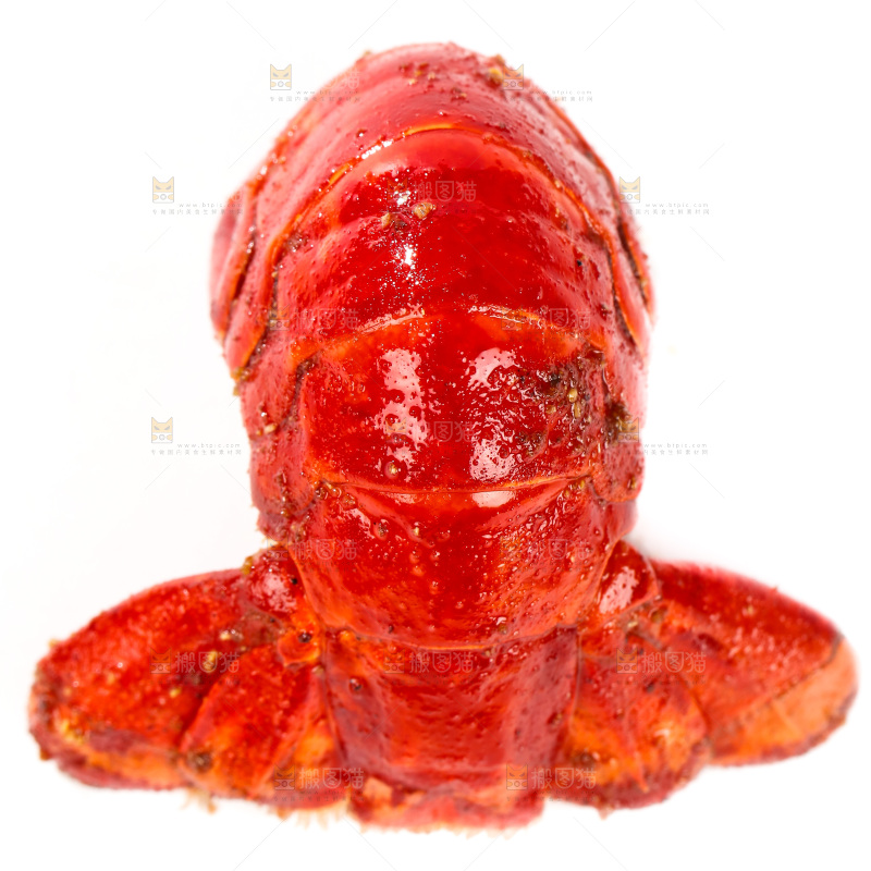 白底上的虾尾