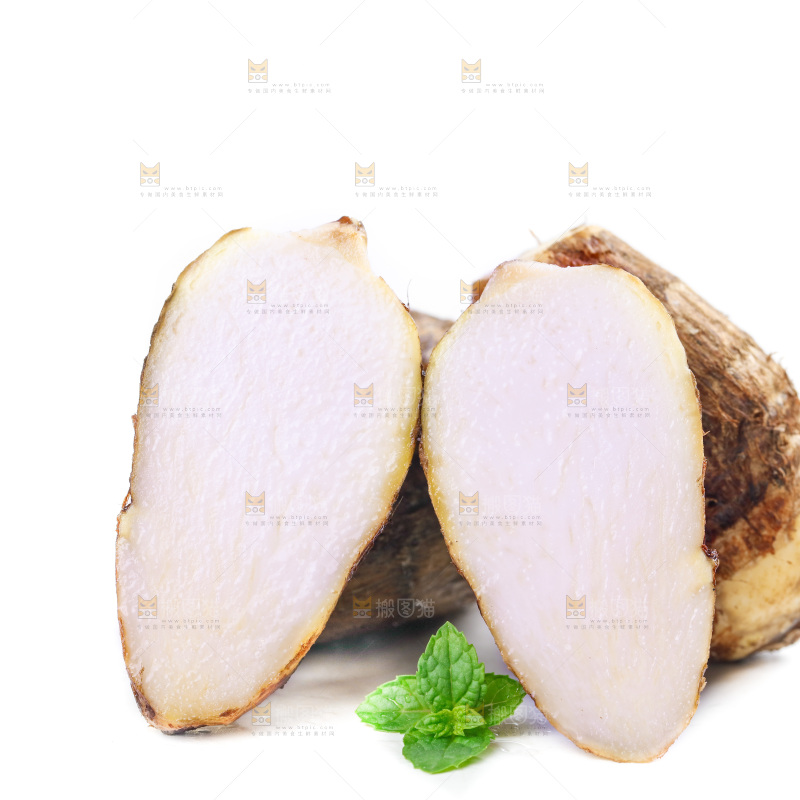 白底上的小芋头