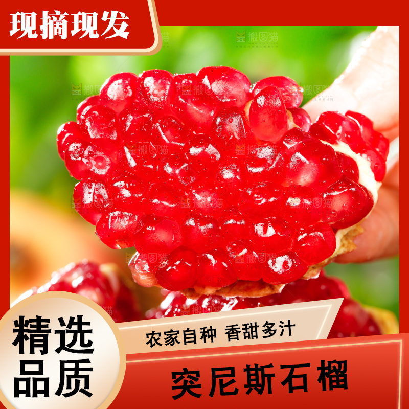手上拿着石榴籽