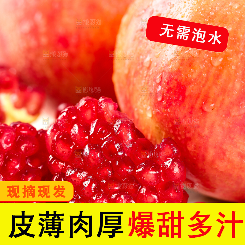 浅蓝底上放着一盘突尼斯石榴