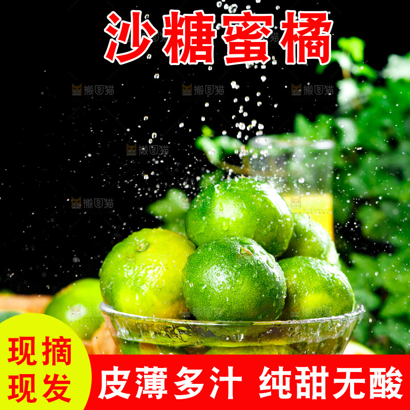 深底上放着一碗青皮蜜桔