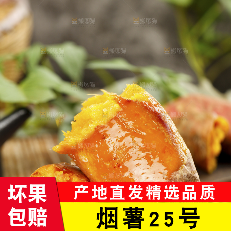 黑底上的红蜜薯