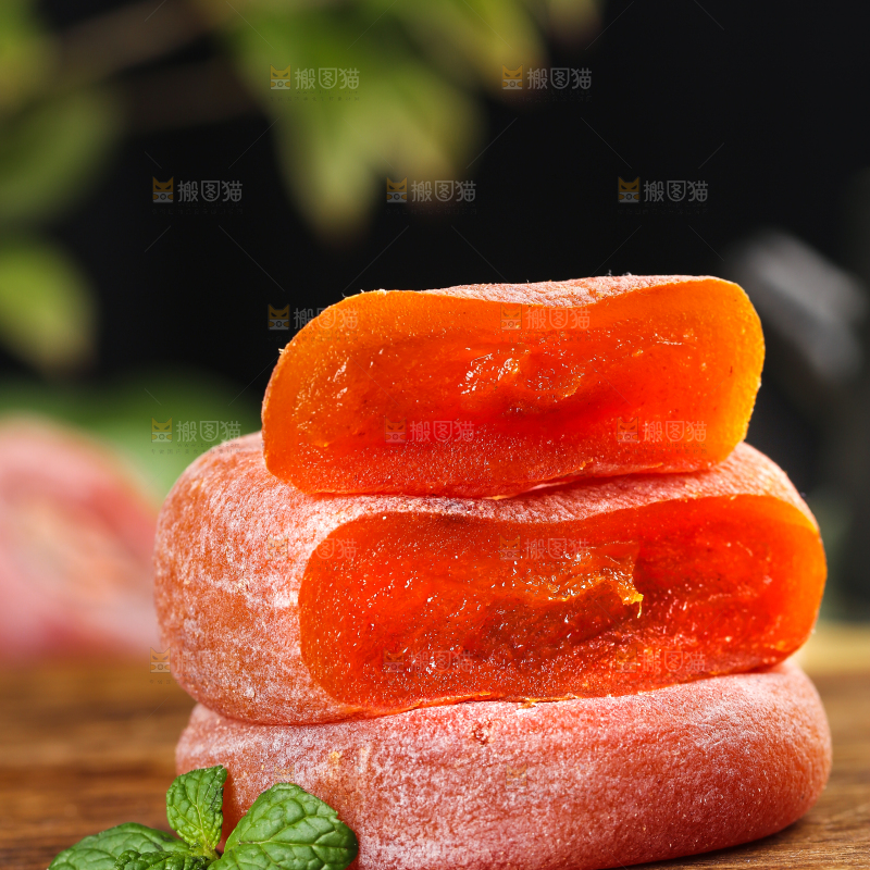 木底上的陕西柿饼