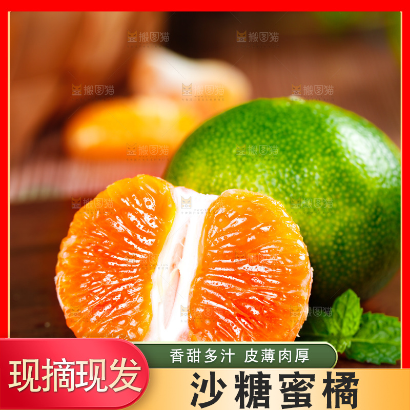 深木底上的无籽蜜桔